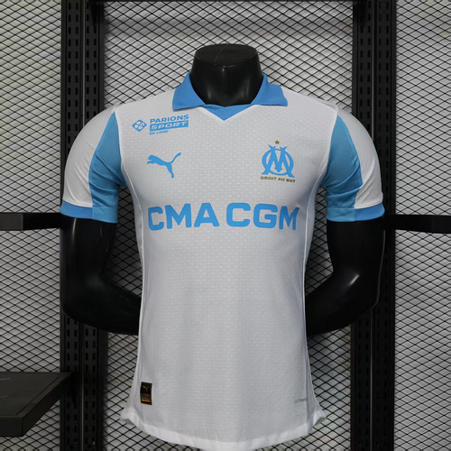 2025/2026 Player Version Olympique Marseille Home Football Shirt