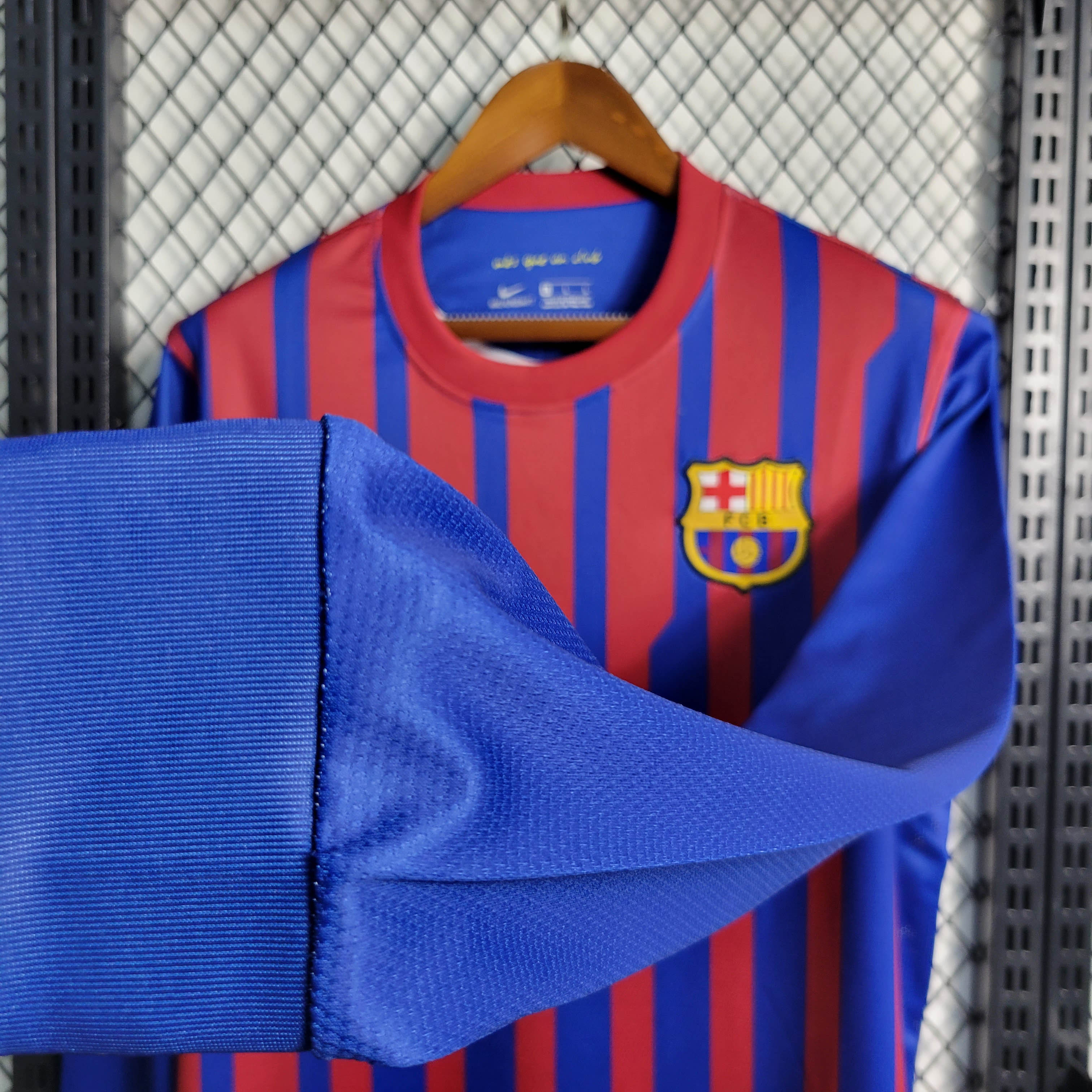 2011/2012 Retro Long Sleeve Barcelona Home Football Shirt
