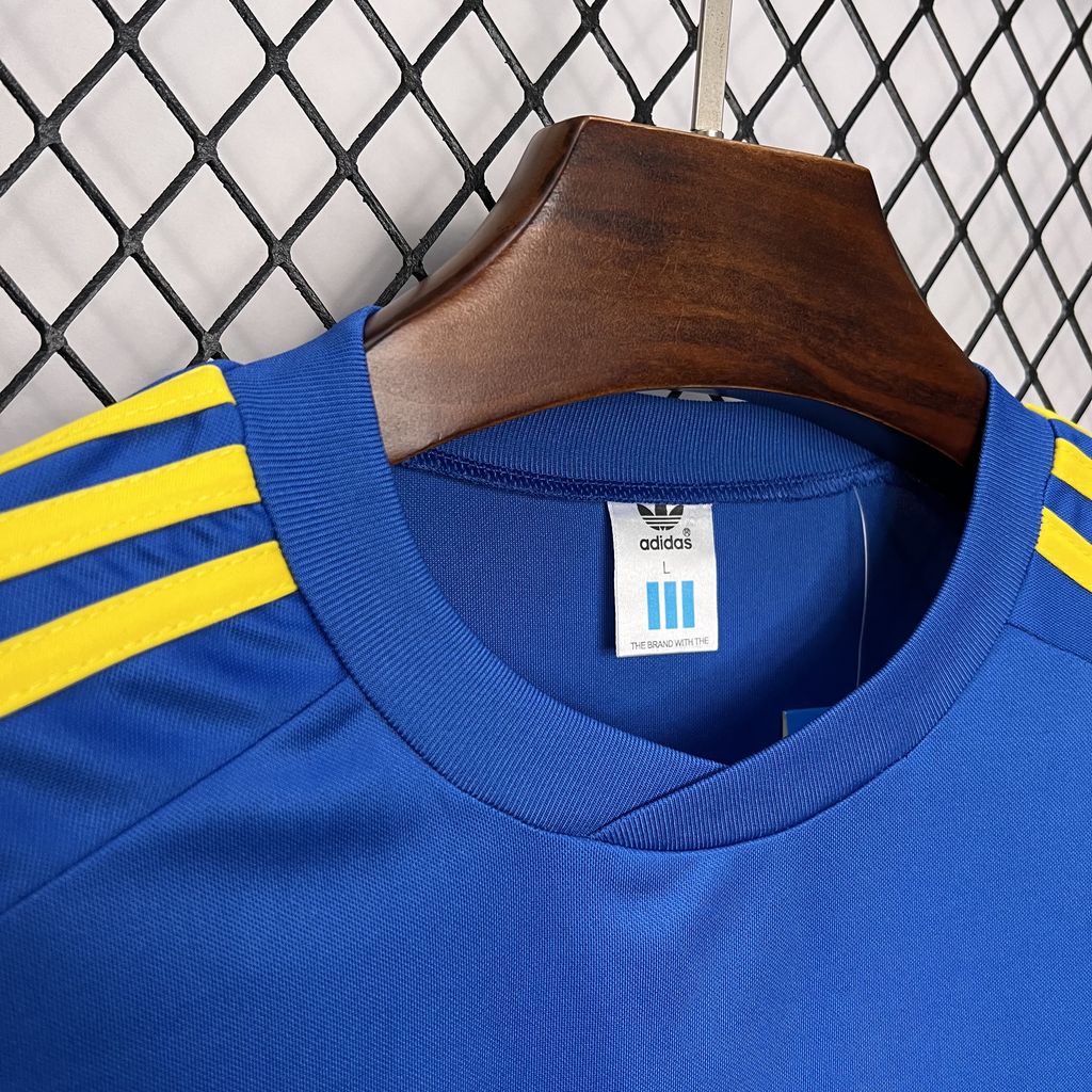 1981 Retro Long Sleeve Boca Juniors Home Football Shirt