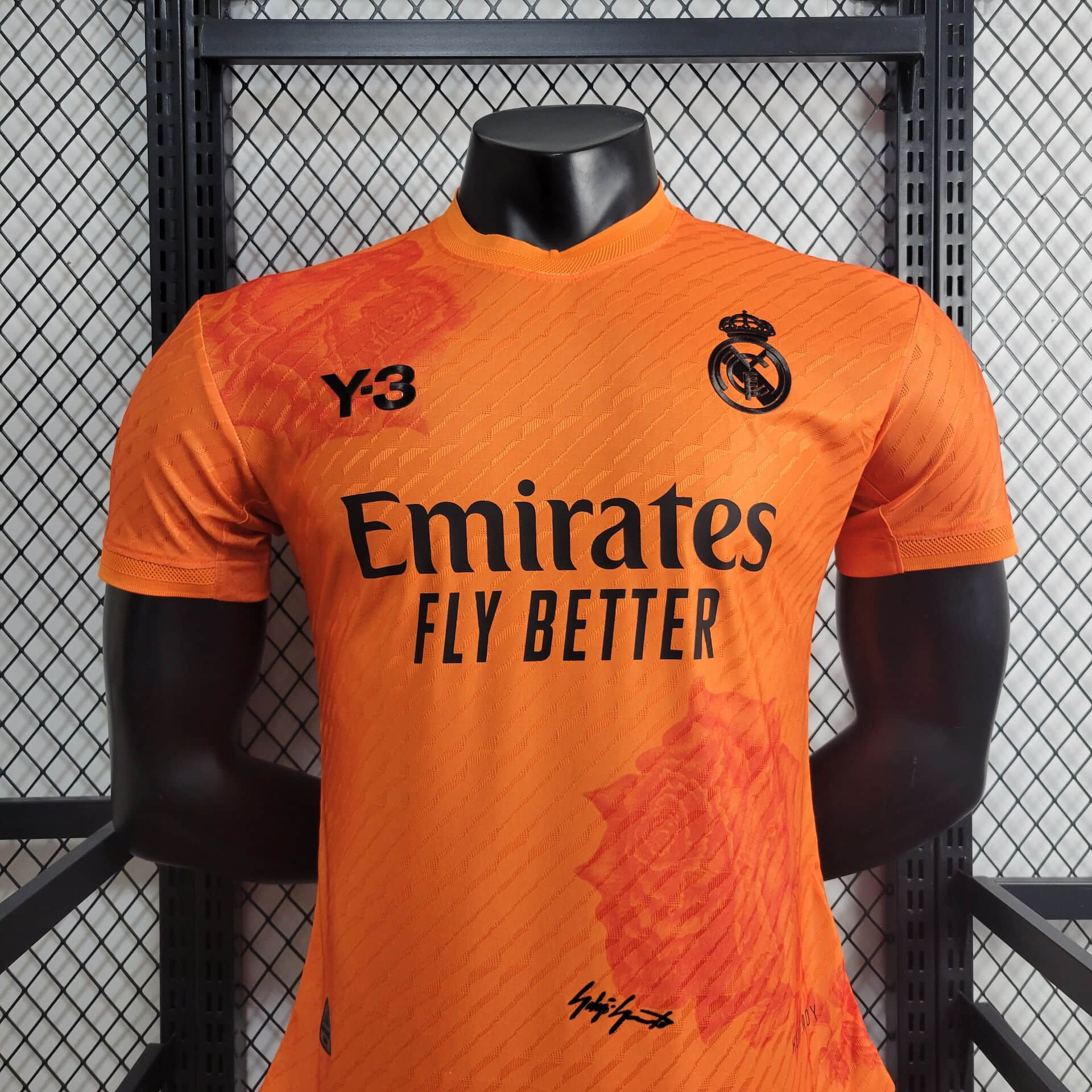 2024/2025 Player Version Real Madrid Y-3 Special Edition Orange Football Shirt