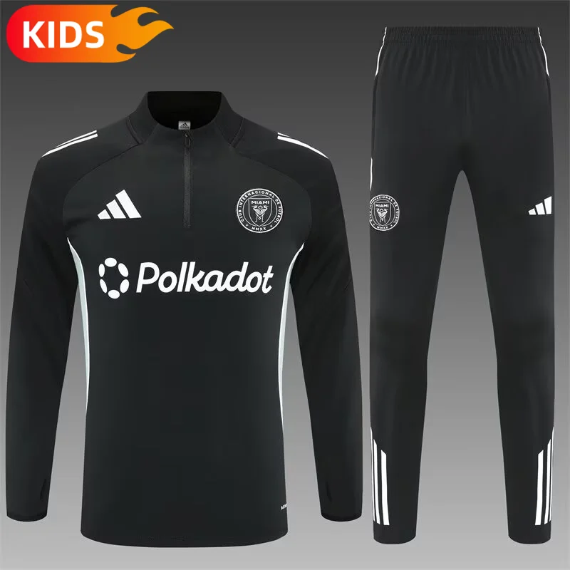 2025/2026 Inter Miami Half-Pull Training Wear Football Shirt Kids Size