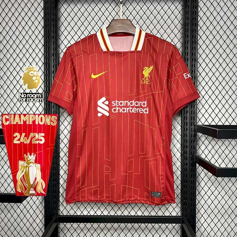 【CHAMPIONS】2024/2025 Liverpool Home Football Shirt 1:1 Thai Quality