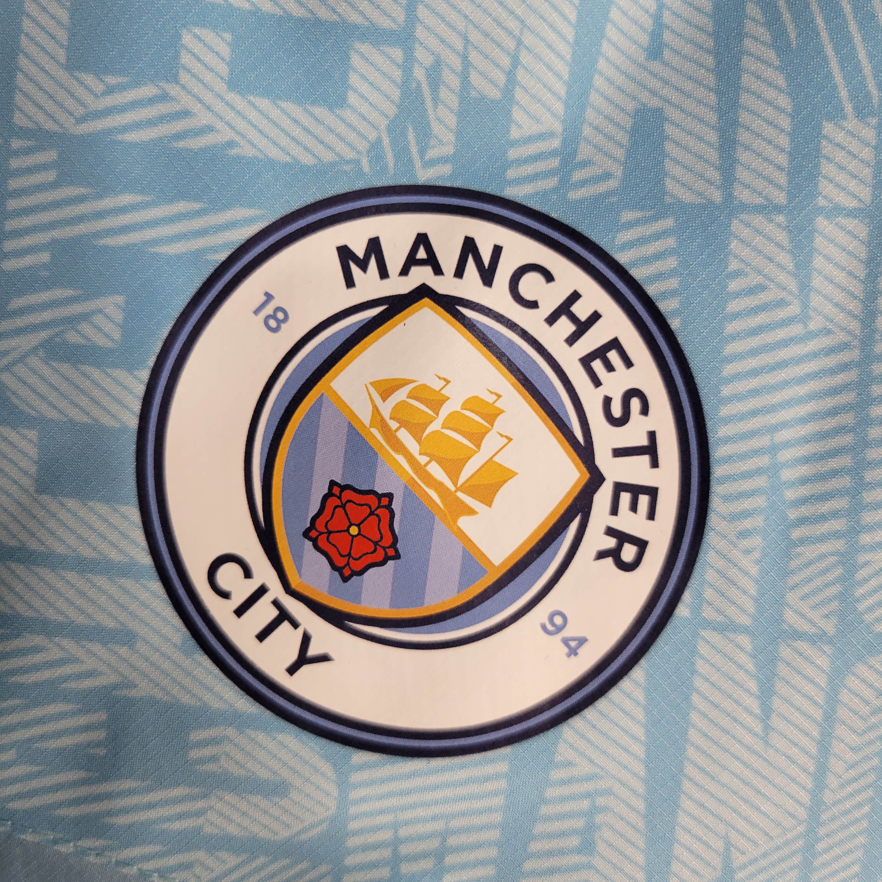 2023/2024 Manchester City Windbreaker Light Blue Football Shirt