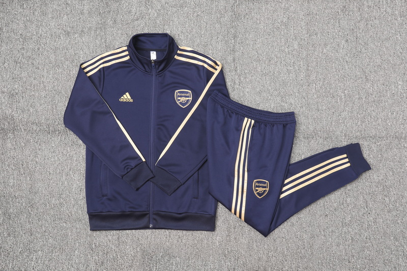 2023/2024 Arsenal Long Zipped Jacket Black Football Shirt Set