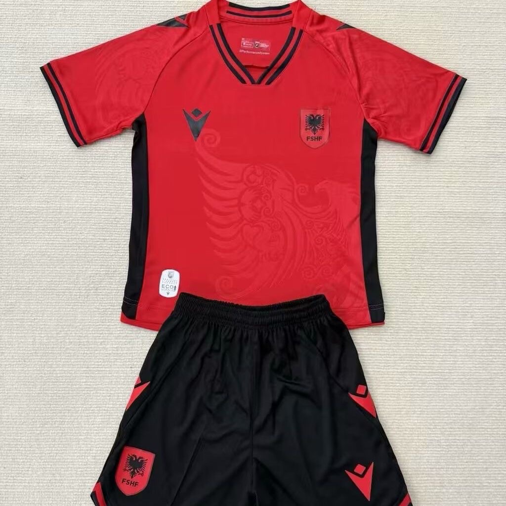 2025 Albania Home Football Shirt kidsSize 1:1 Thai Quality