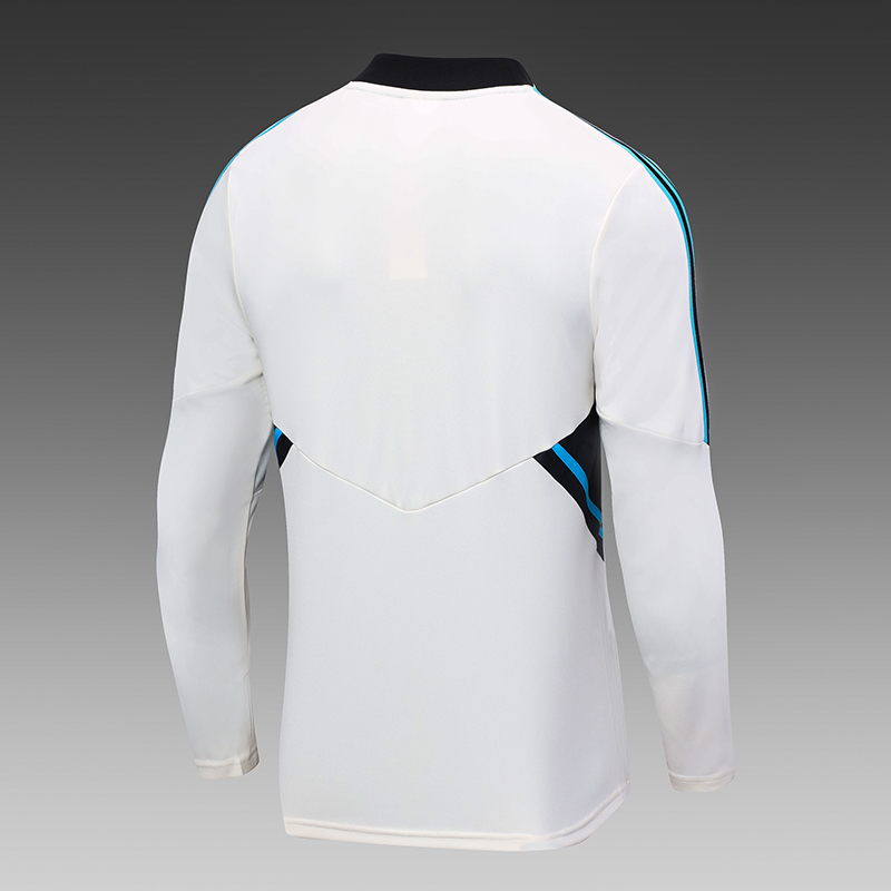 2023/2024 Manchester United Half-Pull Training Suit Off White Football Shirt Set