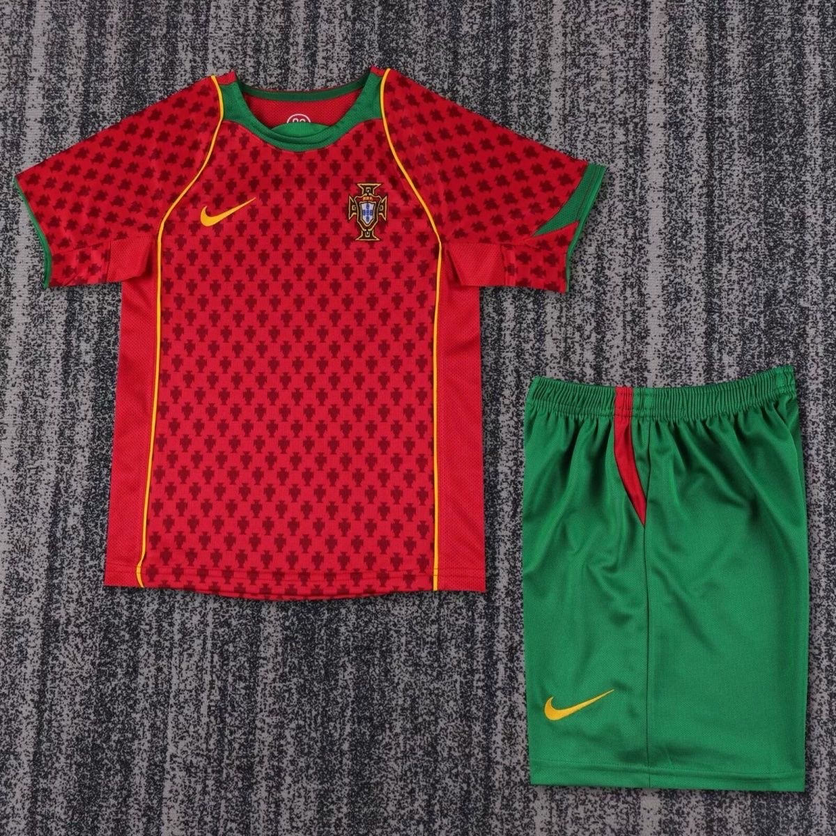 2004 Retro Portugal Home Football ShirtKids Size 1:1 Thai Quality