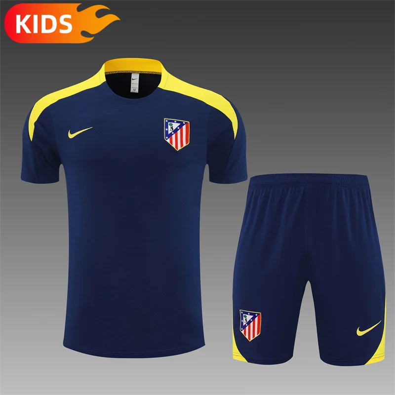 2025/2026 Atletico Madrid Training Wear Set Shirt Kids Size 1:1 Thai Quality