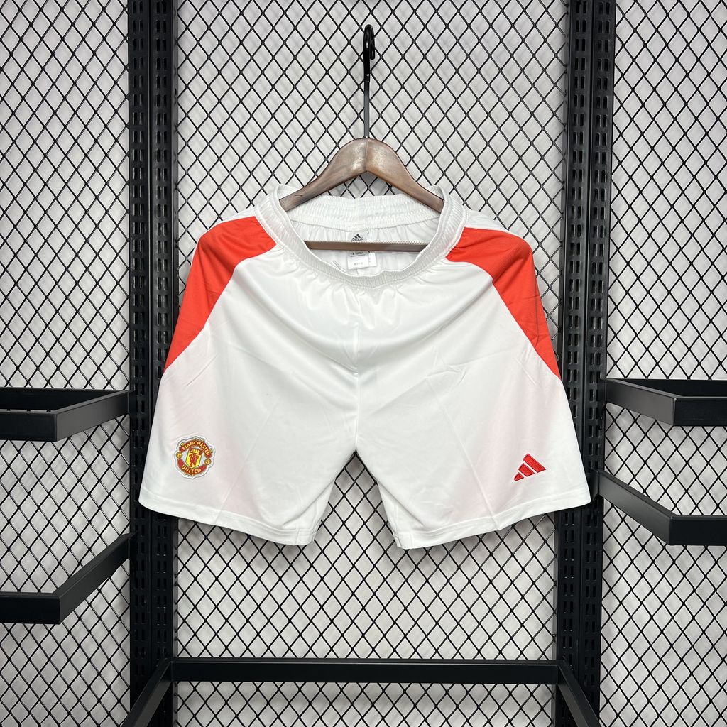 2024/2025 Manchester United Home White Shorts