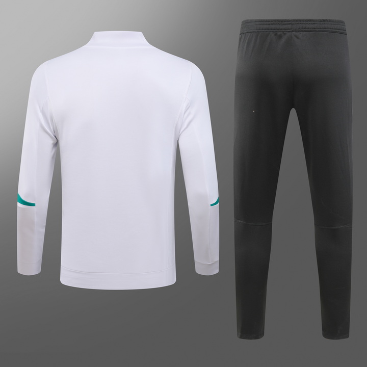 2023/2024 Manchester United Long Zipped Jacket White Football Shirt Set