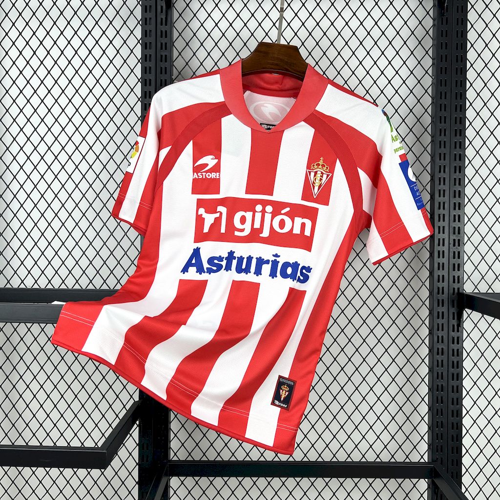 2008/2009 Retro Sporting de GijonHome Football Shirt 1:1 Thai Quality