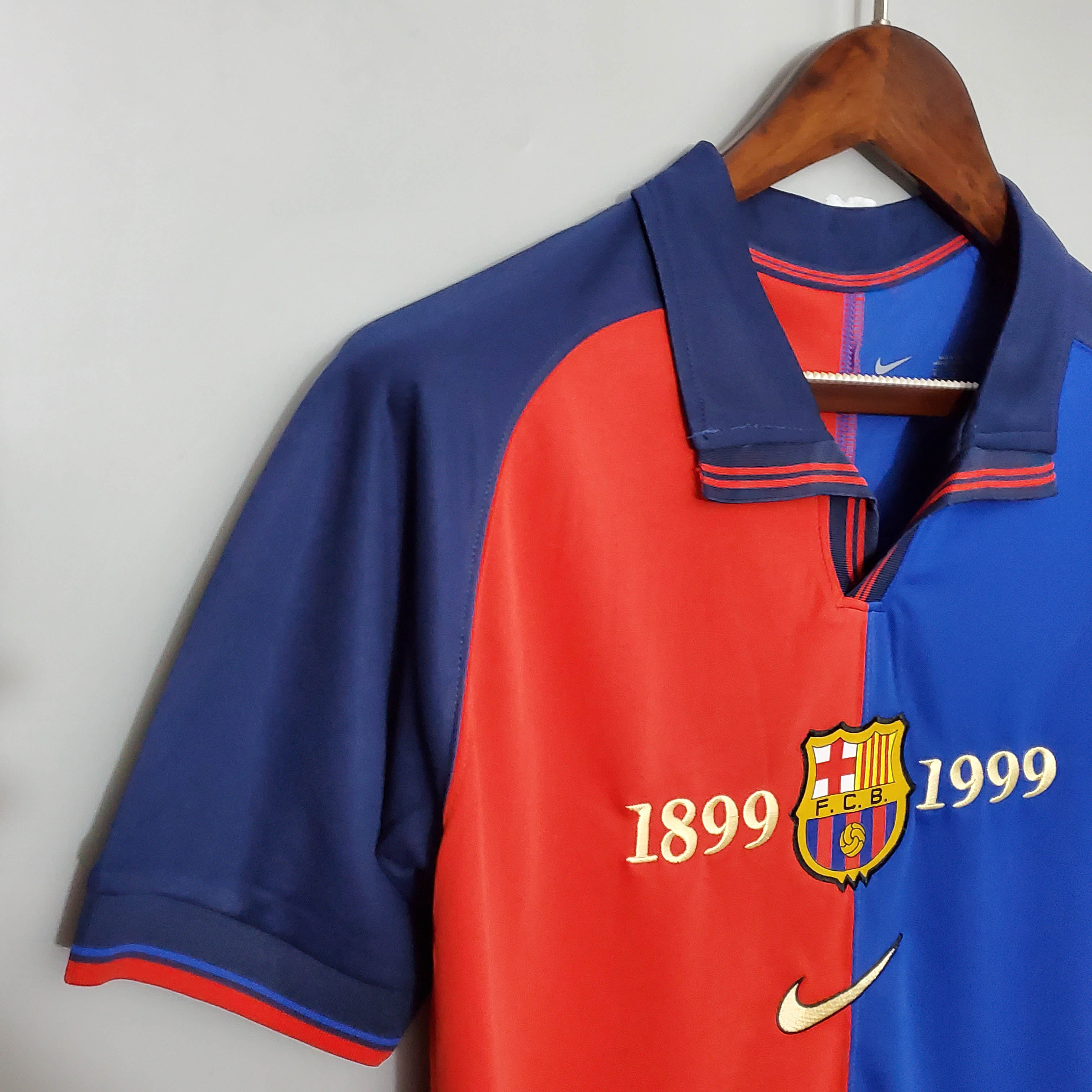 1999/2000 Retro Barcelona Home 100th Anniversary Version Football Shirt
