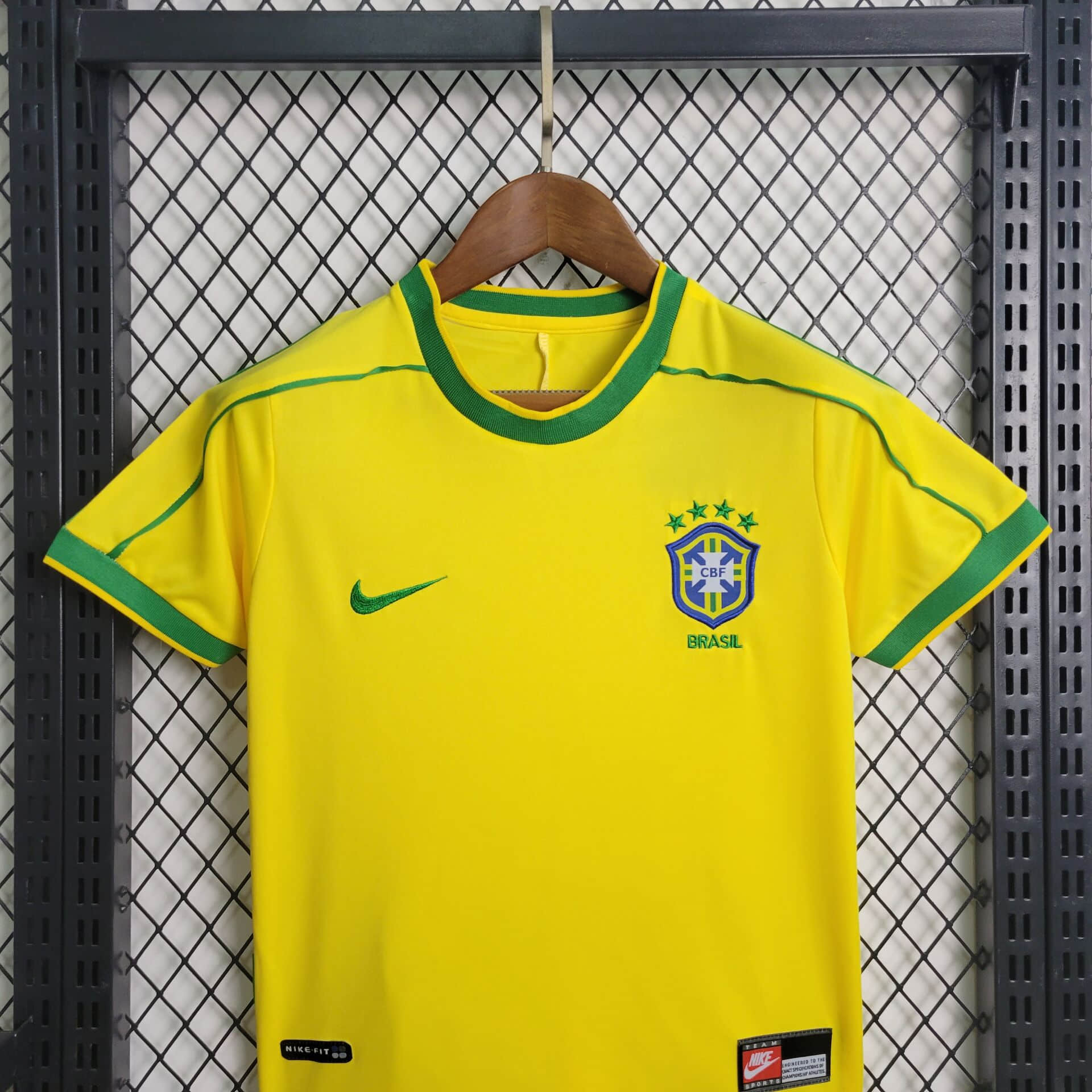 1998 Retro Brazil Home Football Shirt Kids Size