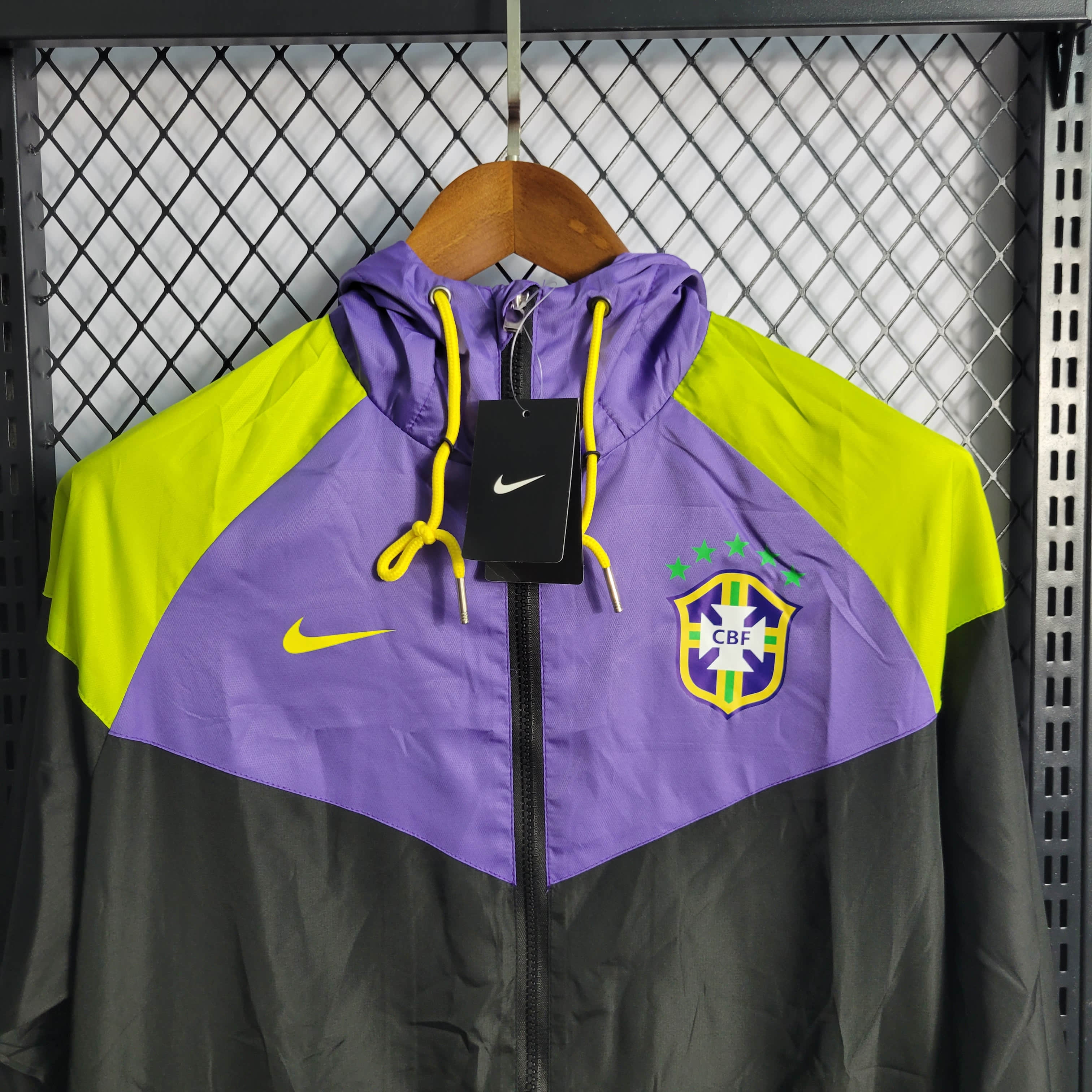 2023/2024 Brazil Windbreaker(Black-Purple)Football Shirt