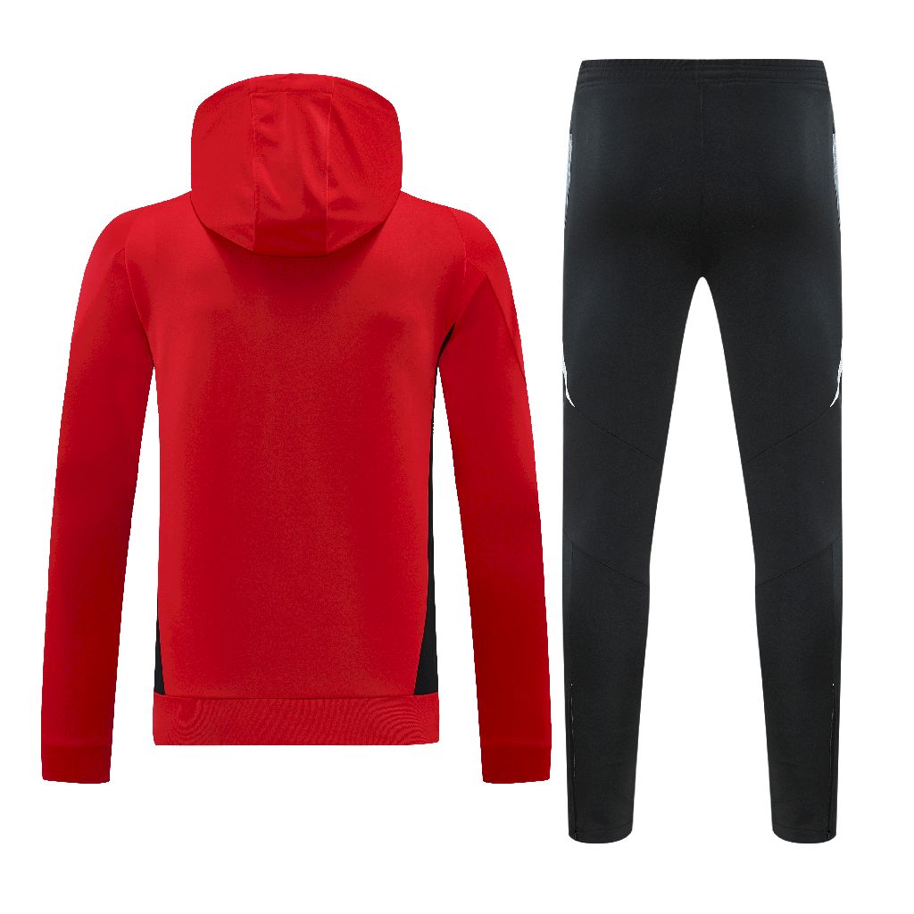 2024/2025 Manchester United Hooded Long Sleeves Training Suit Red Football Shirt