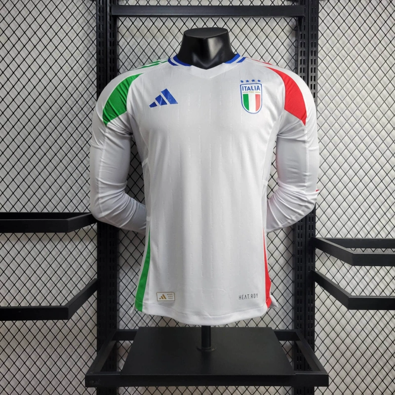 2024 Player Version Long Sleeve Italy Away Football Shirt