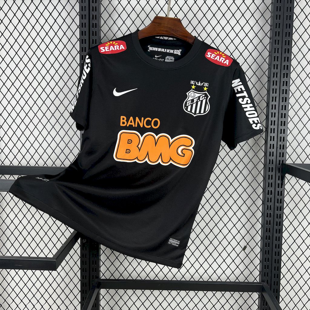 2011/2012 Retro Santos Black Football Shirt 1:1 Thai Quality