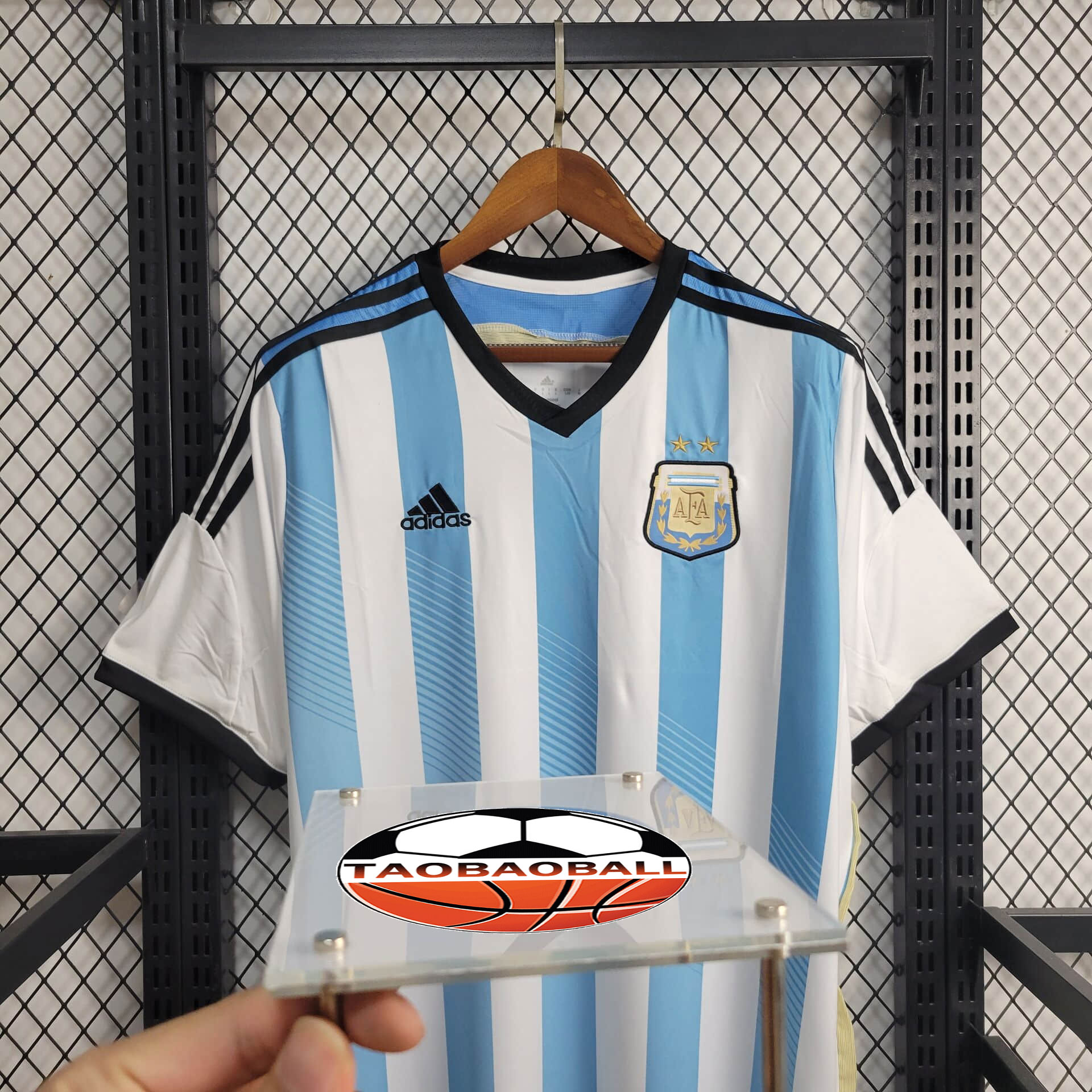 2014 Retro Argentina Home Football Shirt