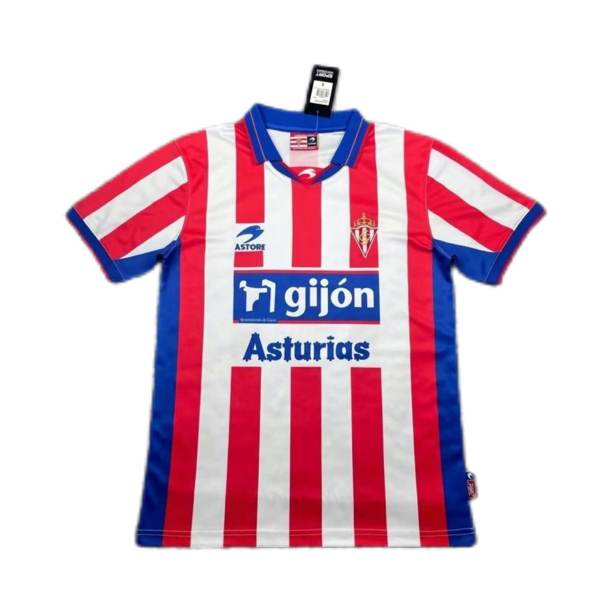 2001/2002 Retro Sporting Gijon home stadium Football Shirt 1:1 Thai Quality