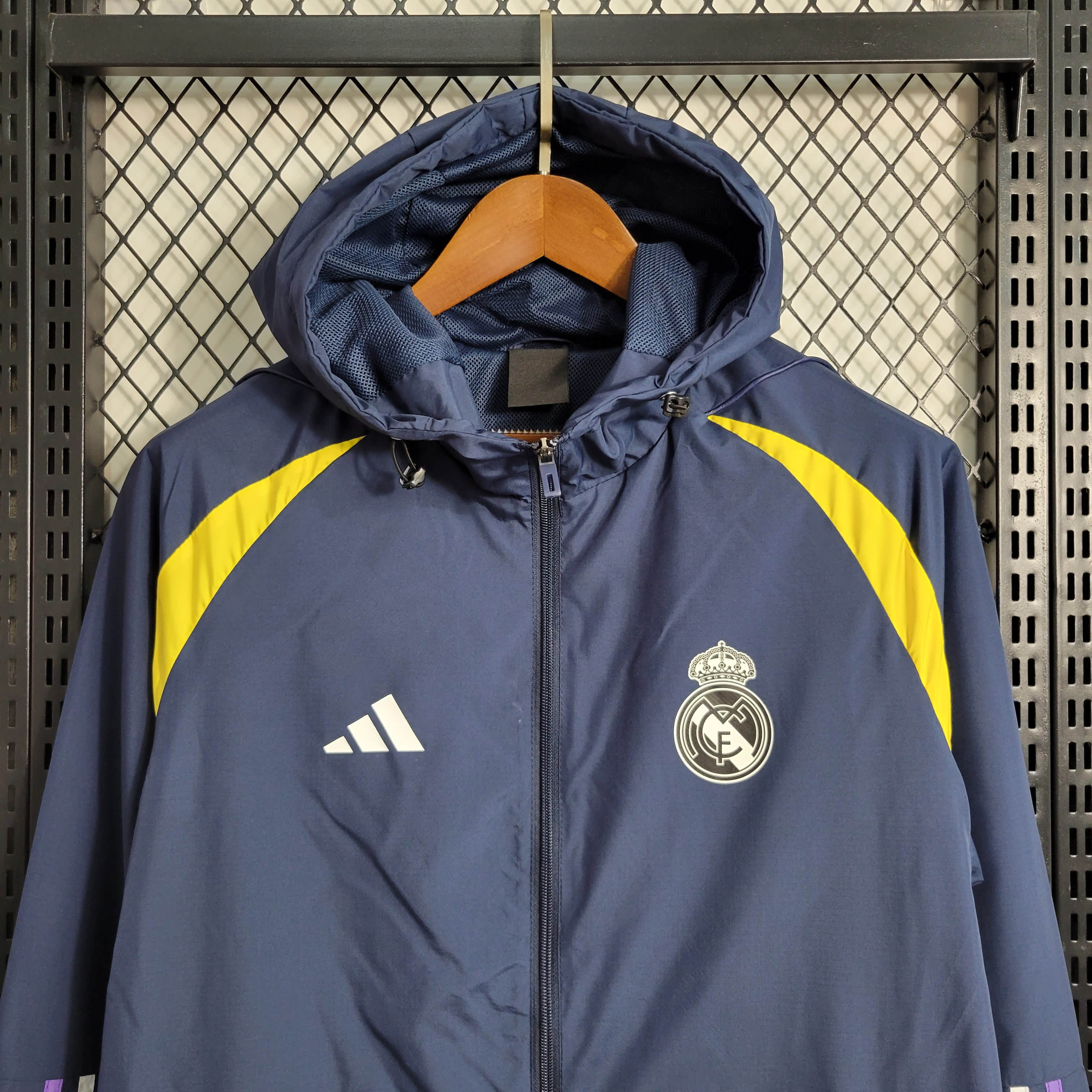 2023/2024 Real Madrid Windbreaker Navy Blue Football Shirt