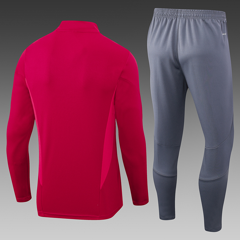 2023/2024 Arsenal Half-Pull Training Suit Red Football Shirt Set