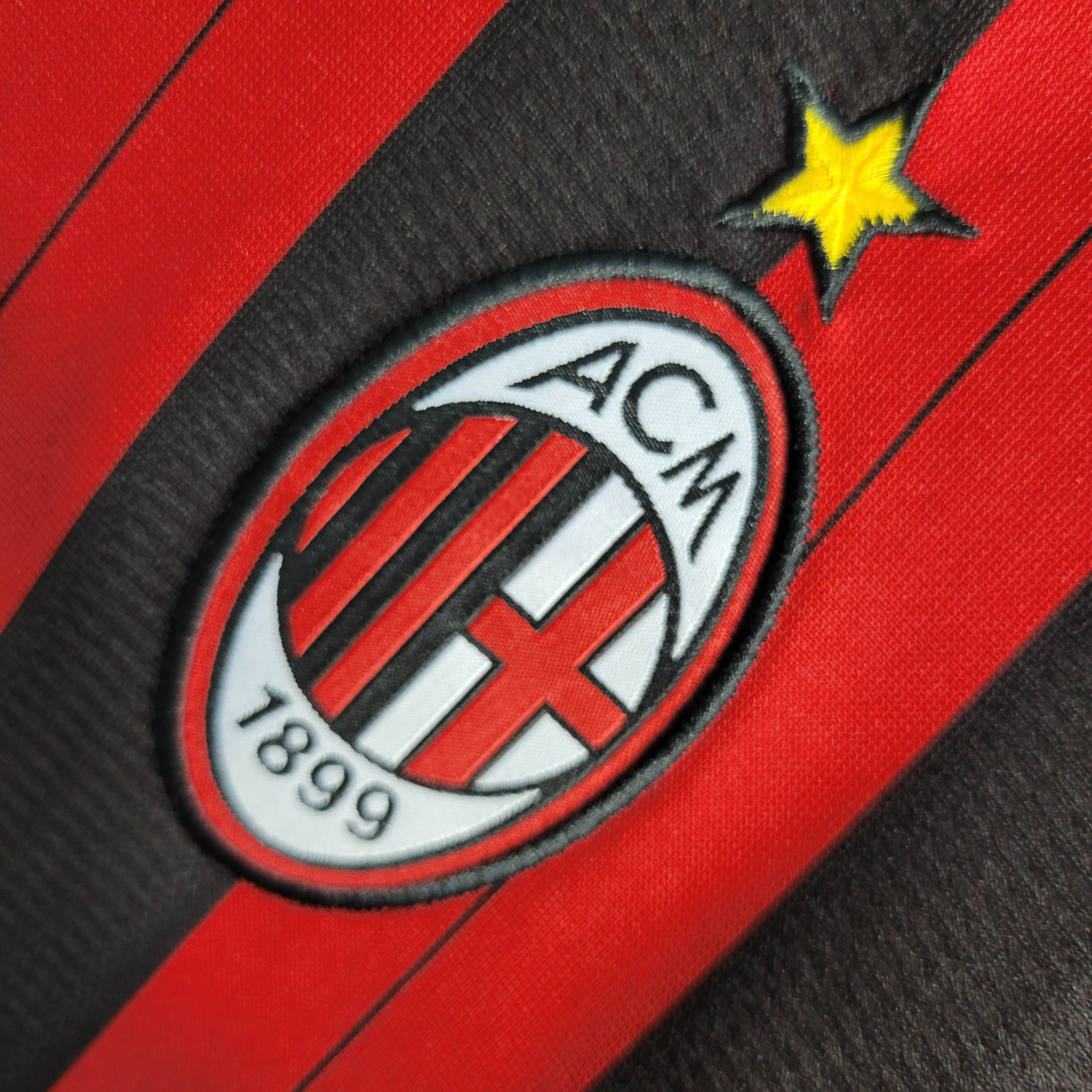 2013/2014 Retro Long Sleeve AC Milan Home Football Shirt