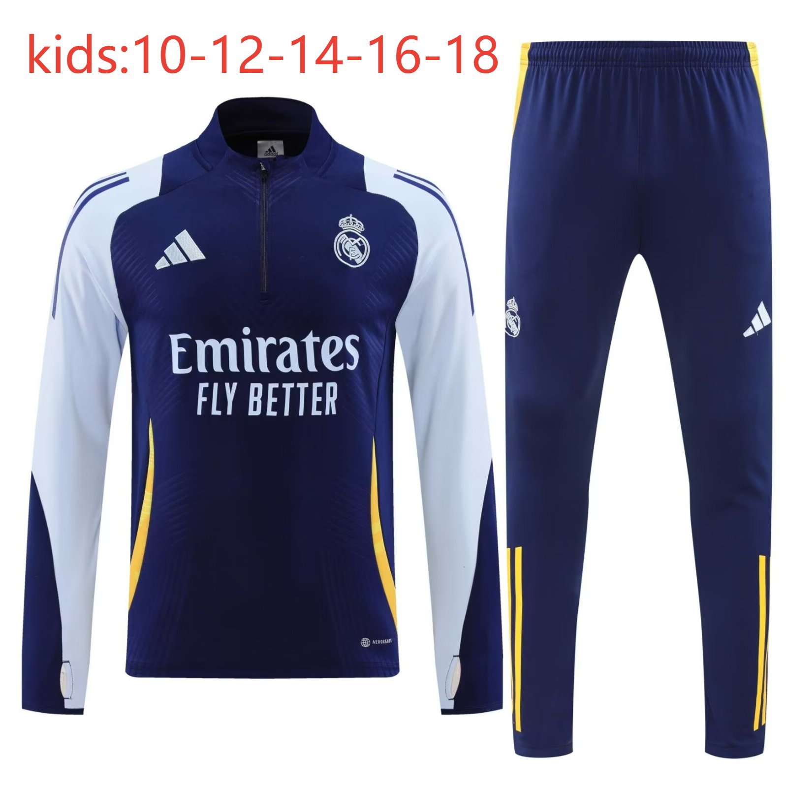 2024/2025 Kids Kit Real Madrid Training Suit Football Shirt