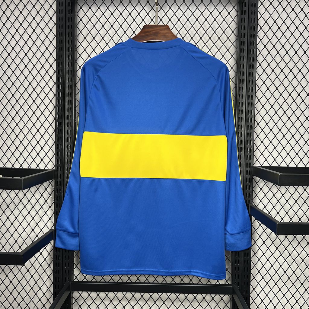 1981 Retro Long Sleeve Boca Juniors Home Football Shirt