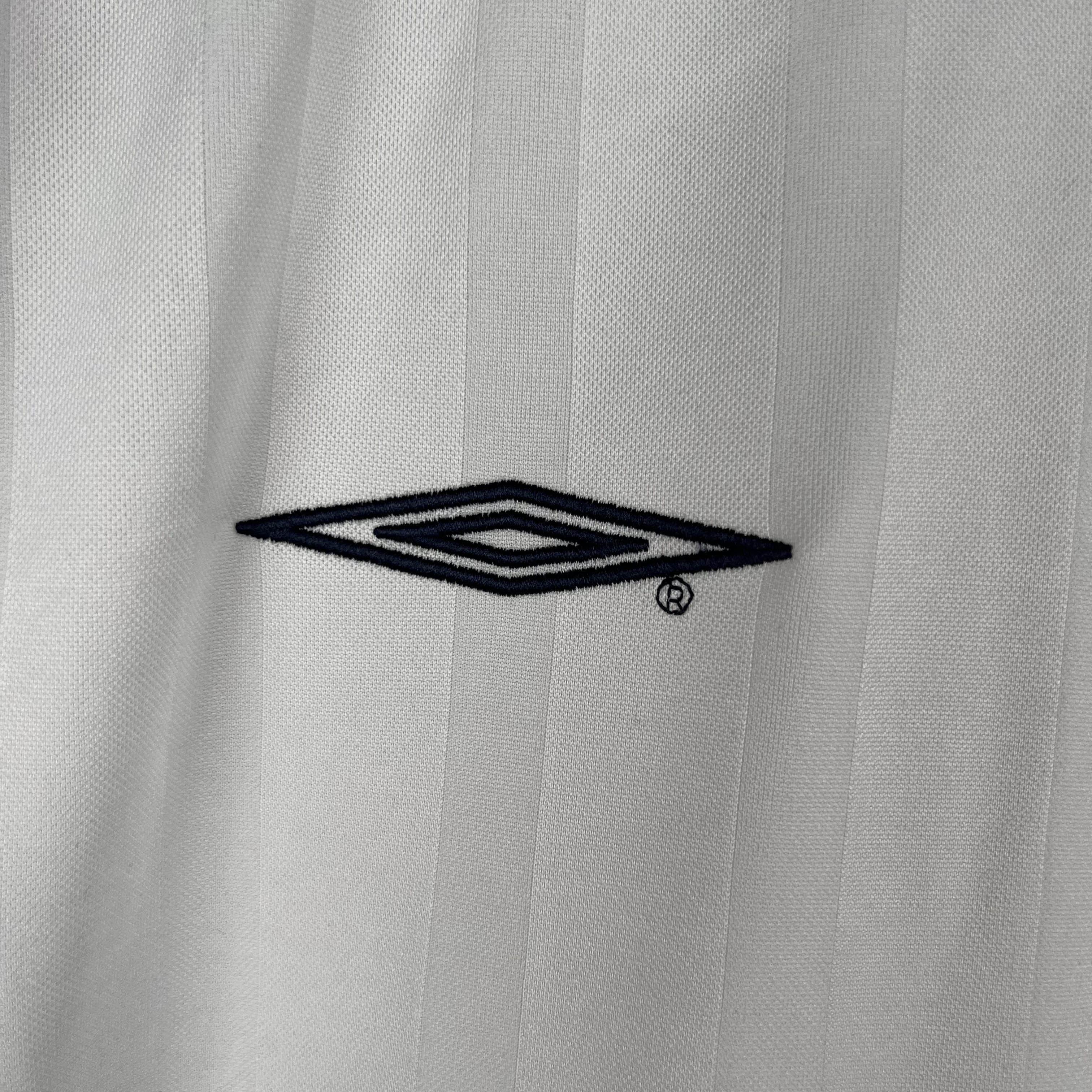 2002 Retro Long Sleeve England Home Football Shirt