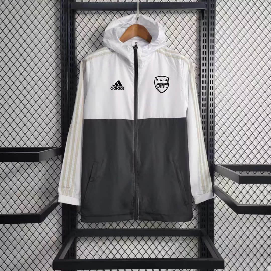 2023/2024 Arsenal Windbreaker(White-Black)Football Shirt