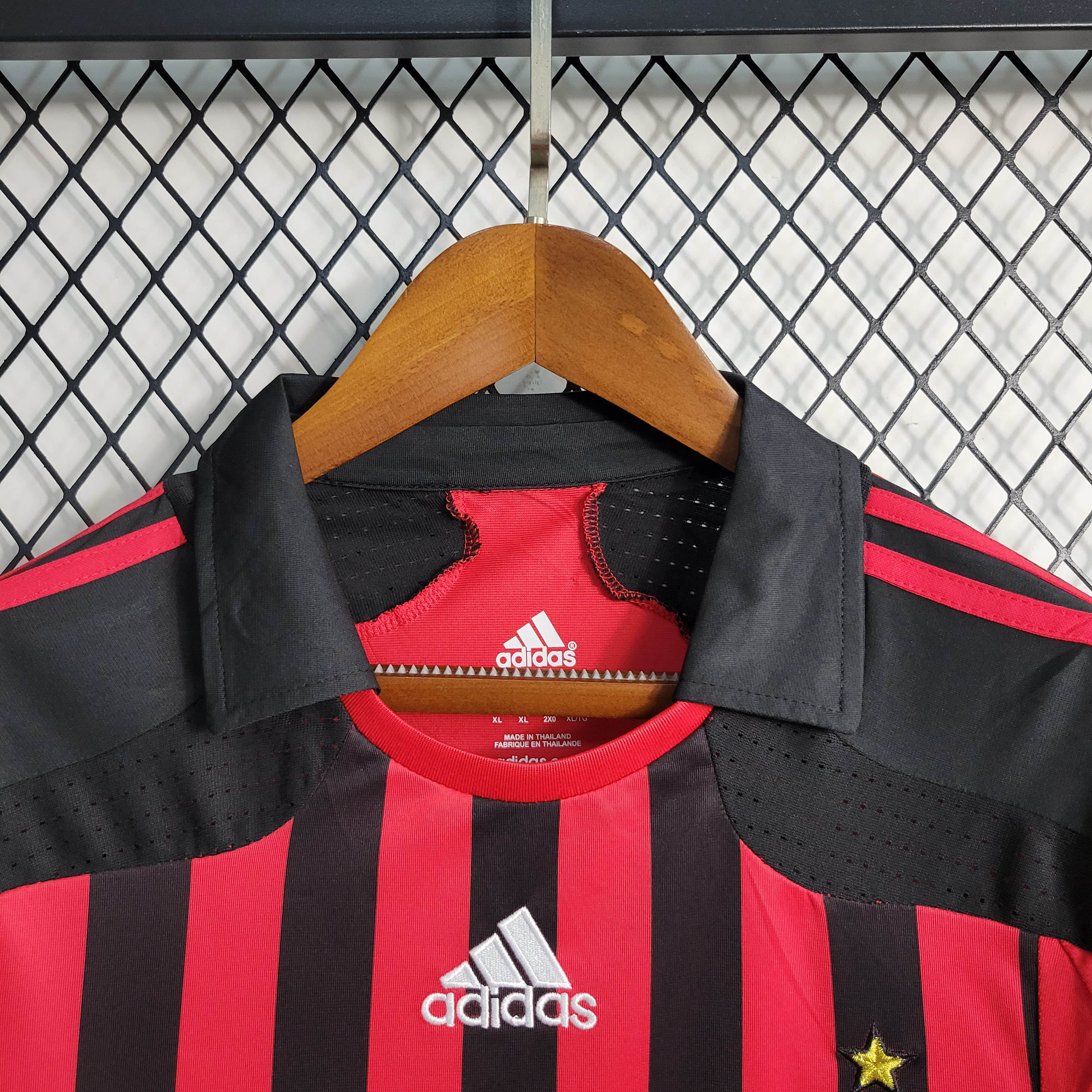 2007/2008 Retro Long Sleeve AC Milan Home Football Shirt