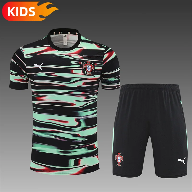 2025/2026 Portugal Training Wear Set Shirt Kids Size 1:1 Thai Quality