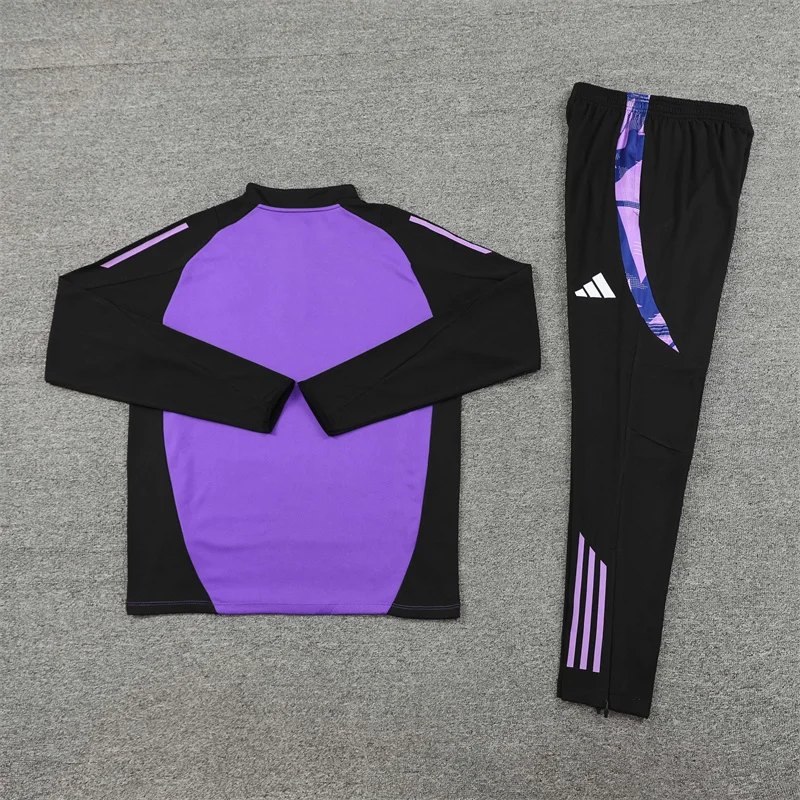 2024/2025 Germany Half-Pull Training Wear Purple Football Shirt Kids Size