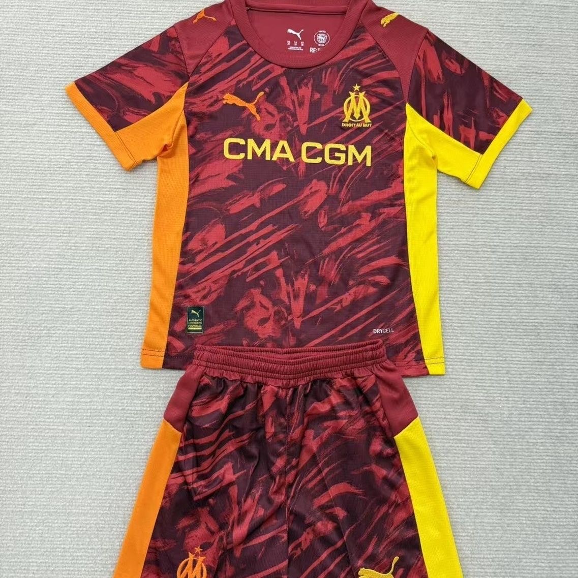 2025/2026 0lympique Marseille Goalkeeper Football Shirt Kids Size 1:1 Thai Quality