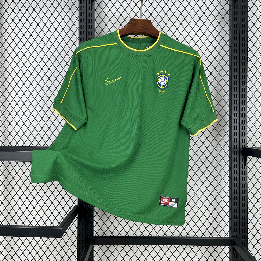1998 Retro Brazil Goalkeeper FootballShirt 1:1 Thai Quality
