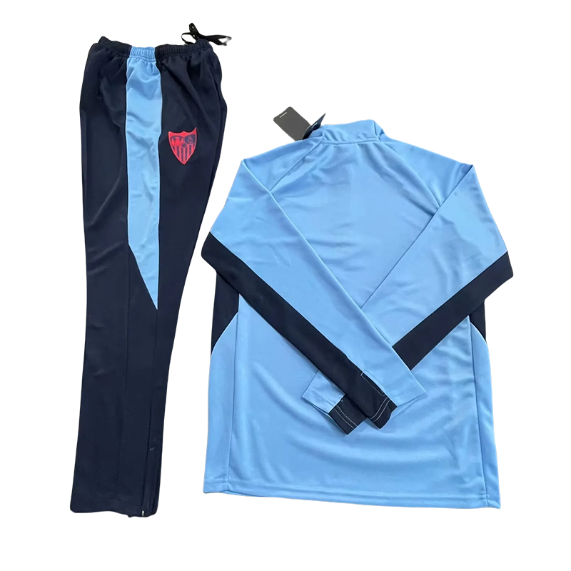 2024/2025 Sevilla Half-Pull Training Wear Blue Football Shirt