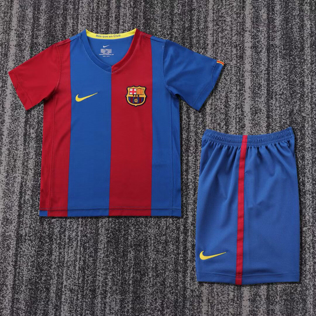 2006/2007 Retro Barcelona Home Football Shirt Kids Size 1:1 Thai Quality