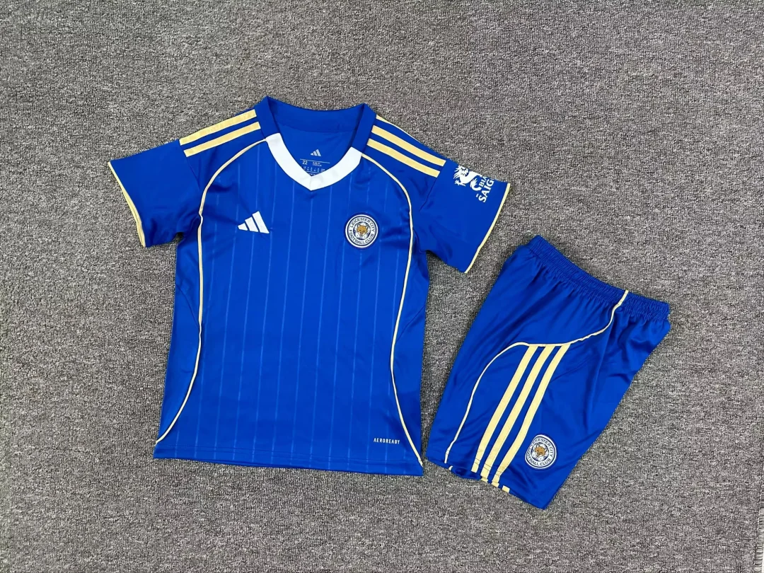 2025/2026 Leicester City Home FootballShirt Kids Size 1:1 Thai Quality