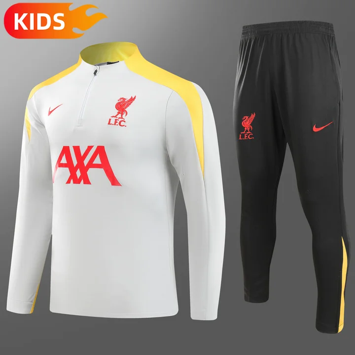 2024/2025 Liverpool Half-Pull Training Wear Football Shirt Kids Size