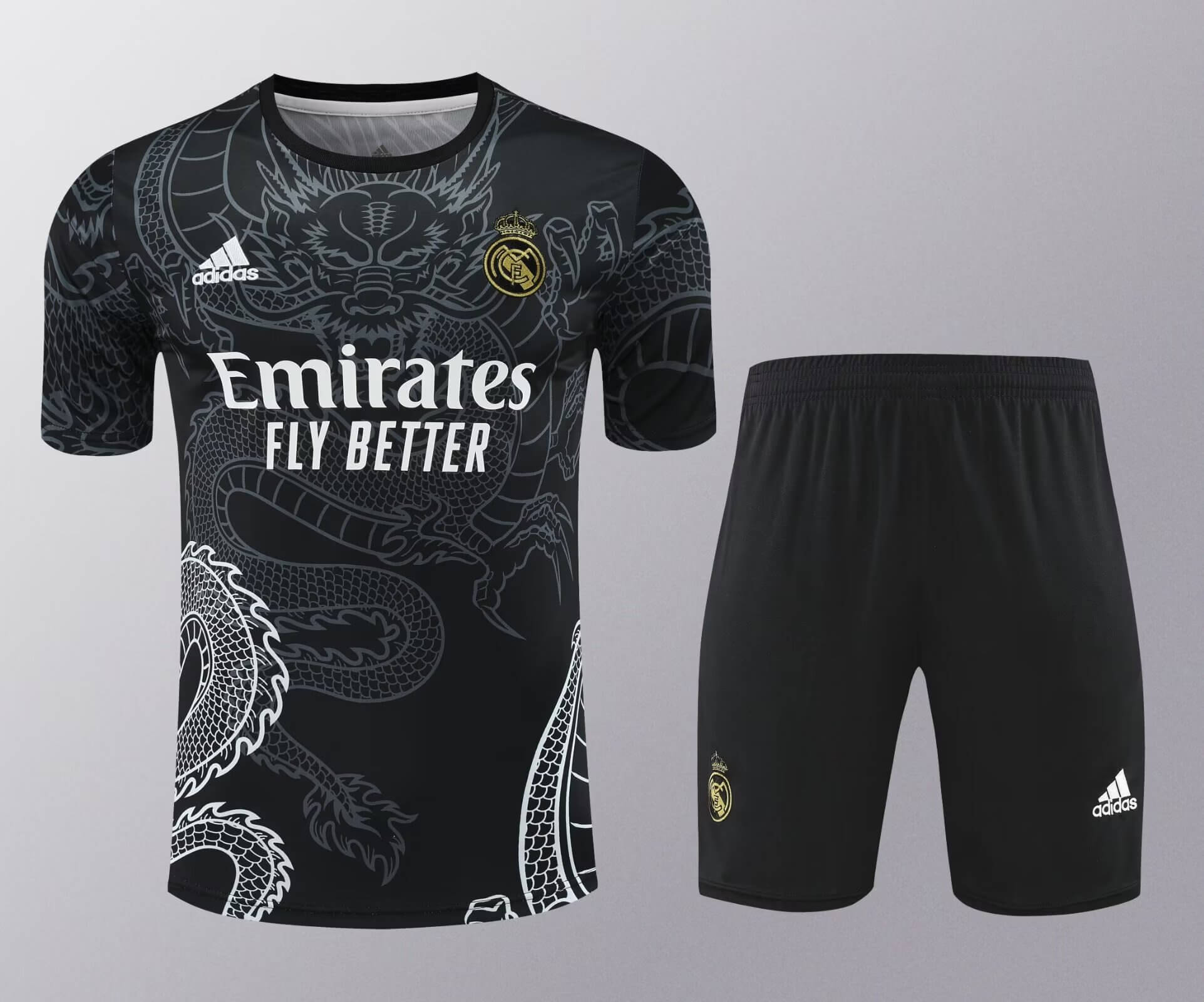 2024/2025 Real Madrid Training Wear Black Suit Shirt