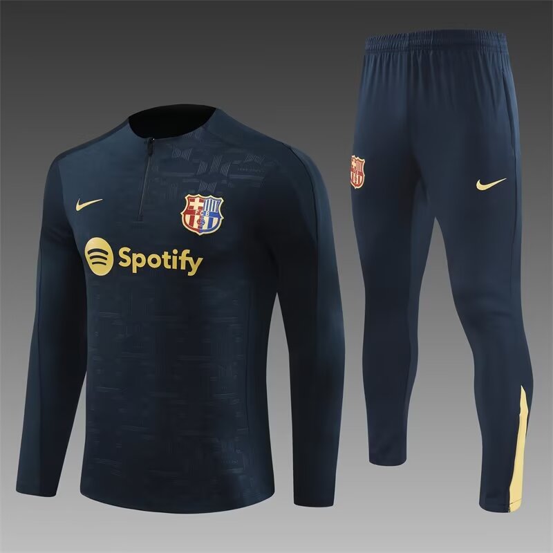 2024/2025 Barcelona Half-Pull Training Wear Royal blue [stamped] Football Shirt
