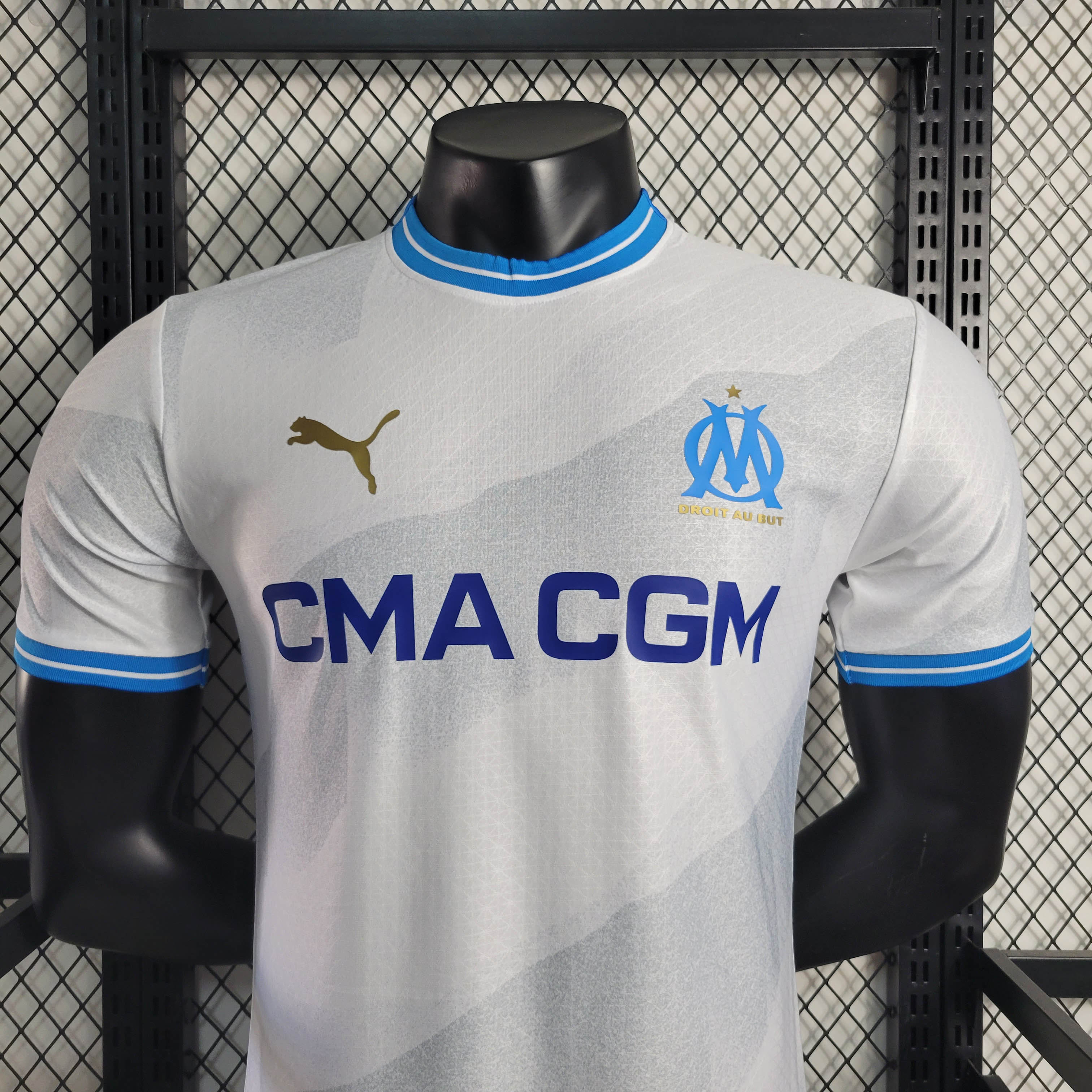 2023/2024 Player Version Olympique Marseille Home Football Shirt