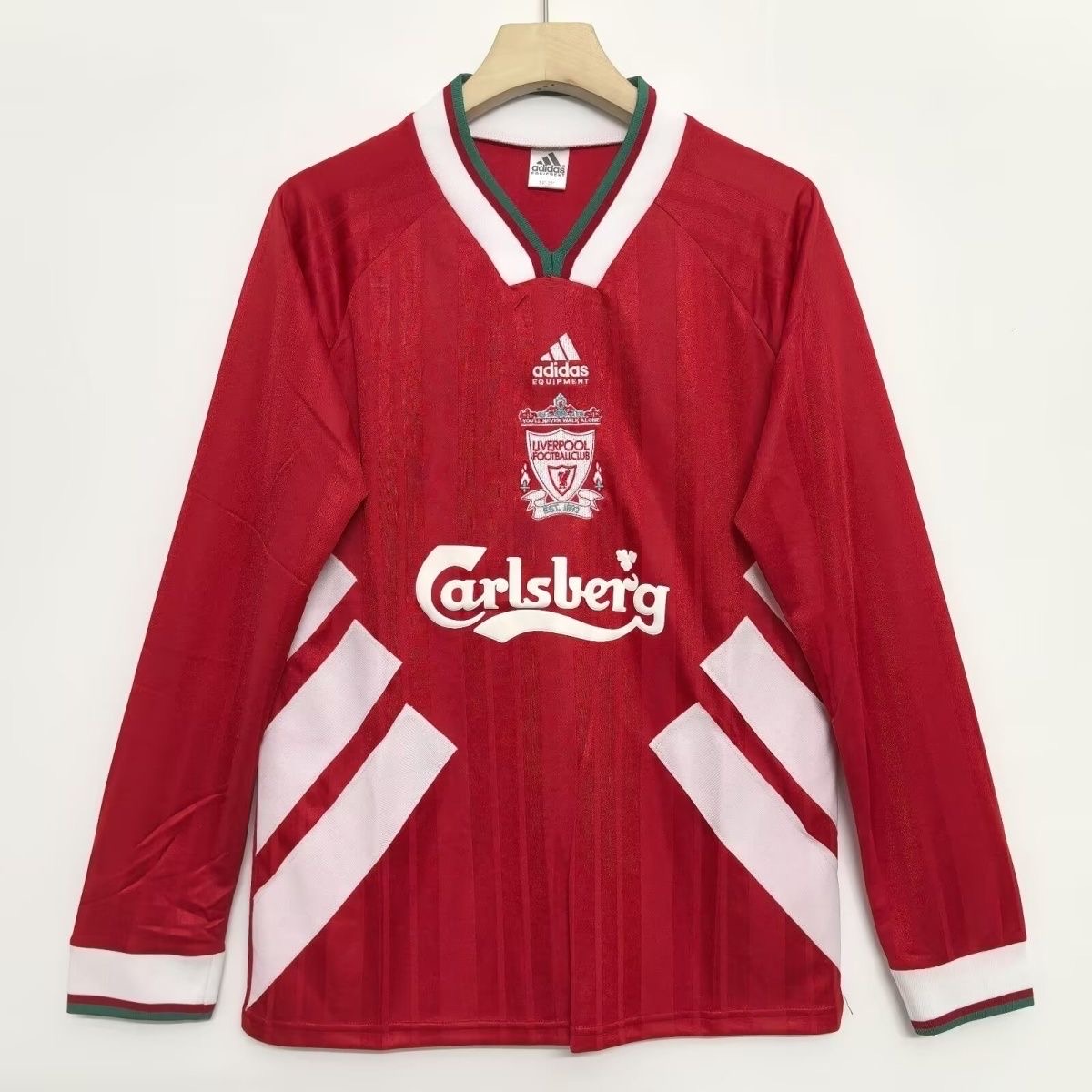 1993/1995 Retro Long sleeve LiverpoolHome Football shirt 1:1 Thai Quality