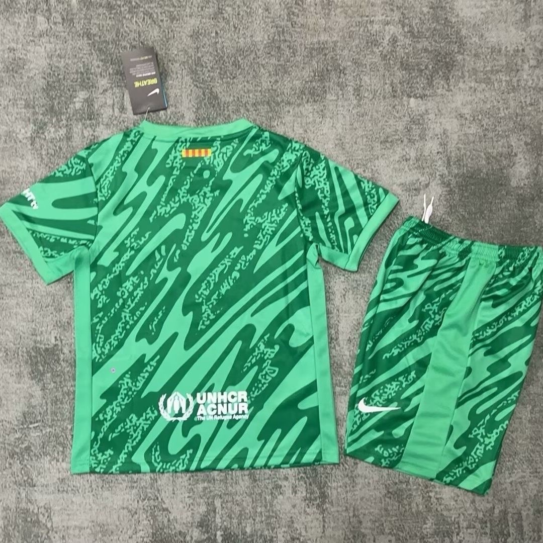 2025/2026 Barcelona goalkeeper  Football Shirt Kids Size 1:1 Thai Quality