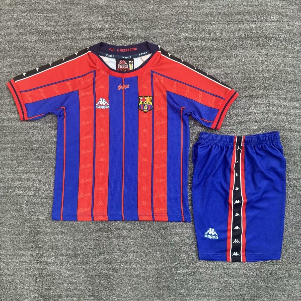 1997/1998 Retro Barcelona HomeFootball shirt Kids Size 1:1 Thai Quality