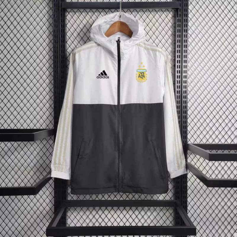 2023/2024 Argentina Windbreaker(White-Black)Football Shirt
