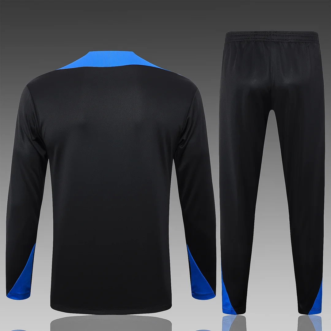 2024/2025 Inter Milan Half-Pull Training Wear Black Football Shirt