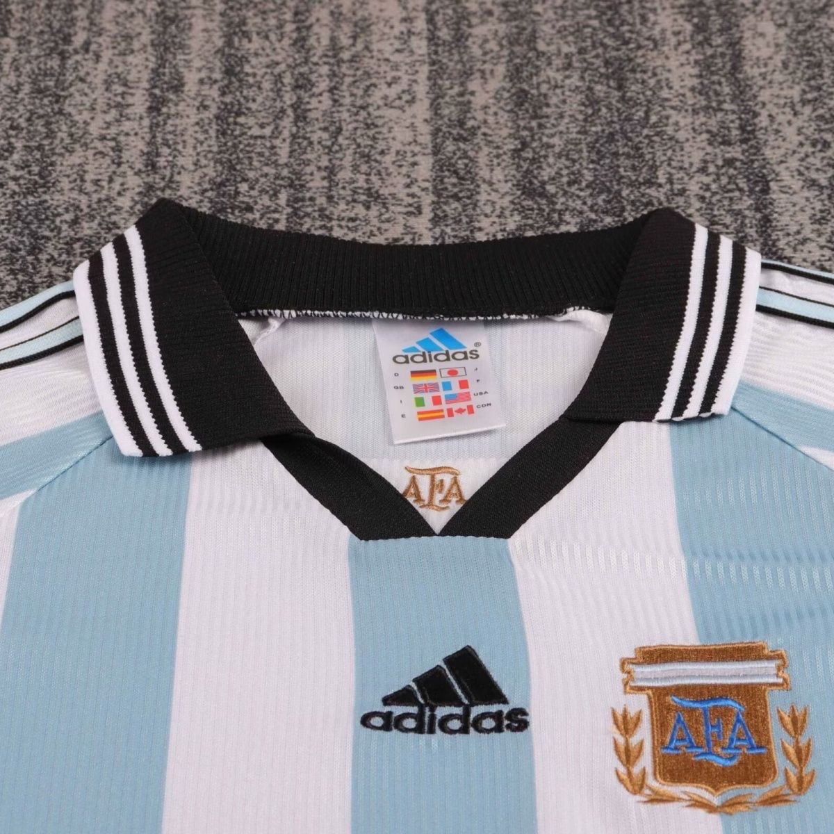 1998 Retro Argentina Home FootballShirt Kids Size 1:1 Thai Quality