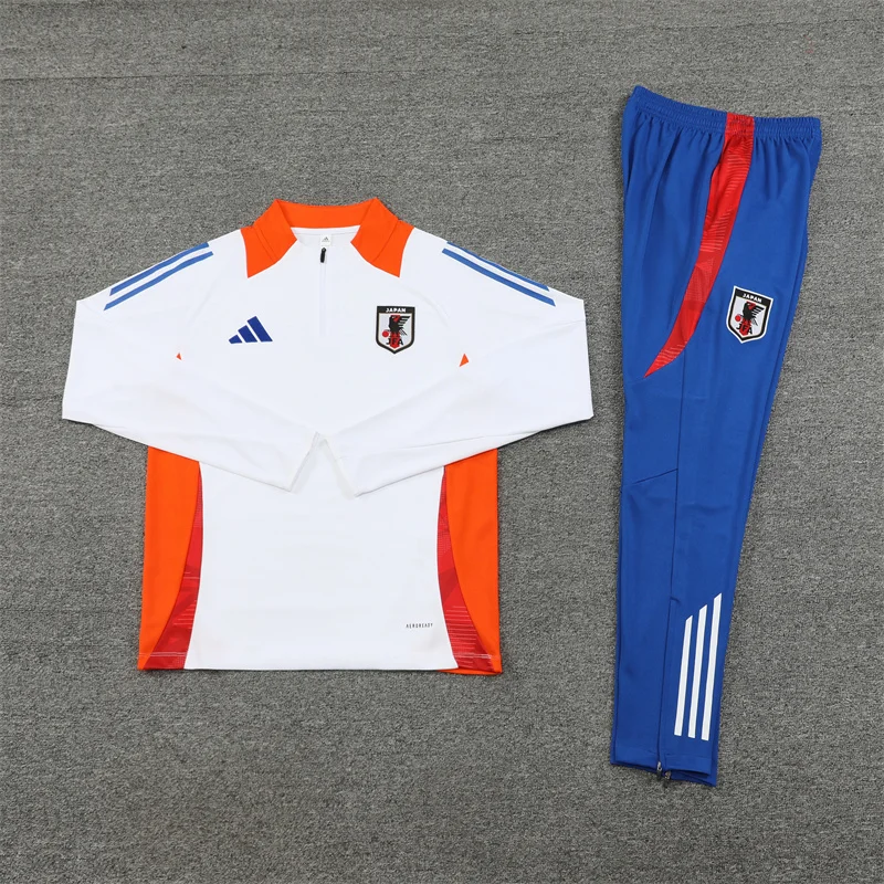 2024/2025 Japan Half-Pull Training Wear White Football Shirt