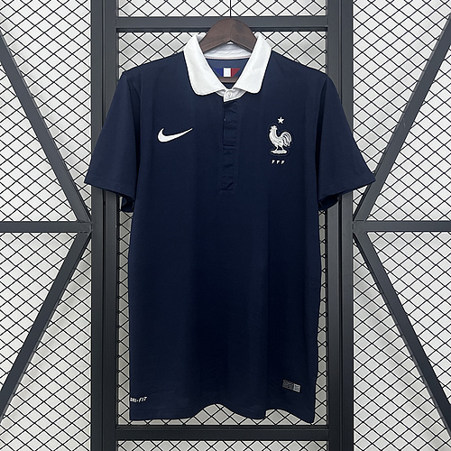 2014 Retro France Home Football Shirt1:1 Thai Quality